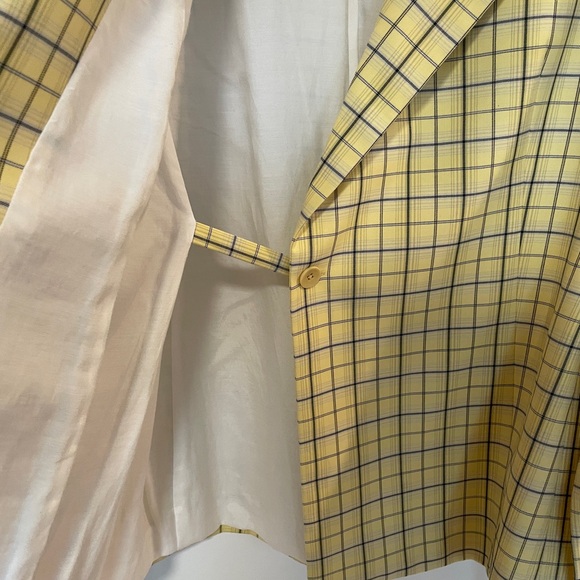 TIBI checker printed plaid wrapping blazer jacket - Picture 6 of 12